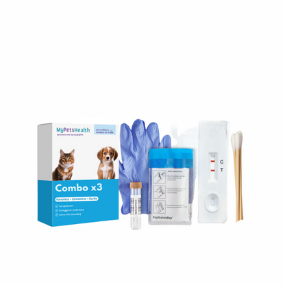 Combo 3 tests for Giardia, Parvo, og Corona virus